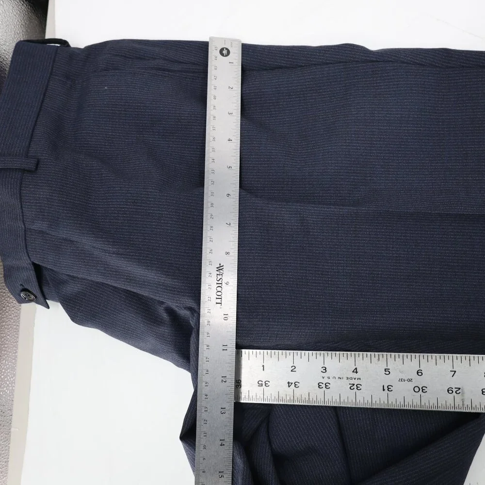 Ted Baker Endurance Suit Mens 40L 35x33 Jay ct wool striped 2 piece blue pants